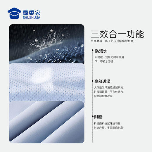 【实付满399送保温杯】【三合一鹅绒冲锋衣】摇粒绒/羽绒内胆休闲外套男女同款户外登山服FT502 商品图4