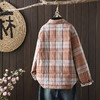 2025秋冬款复古民族风改良文艺宽松加棉加厚长袖格子衬衫上衣女 商品缩略图1