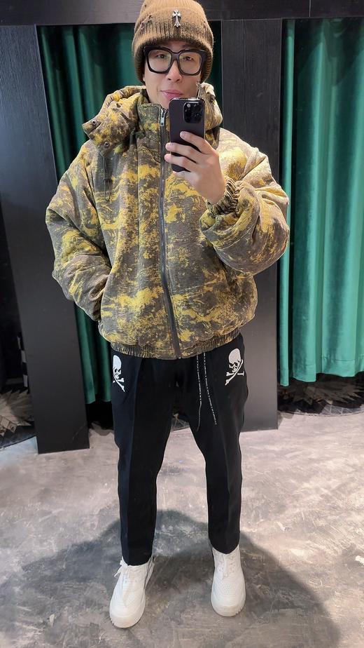 U&R男款提花可拆卸连帽棉服(波哥M蕾姐S） 商品图4