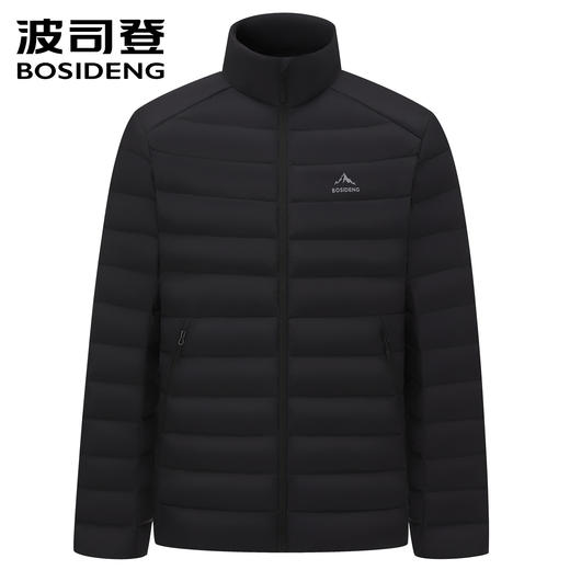 波司登2025秋新款男士短款修身立领轻薄鹅绒排骨羽绒服B250131037 商品图0