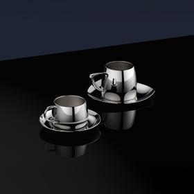 奢蒂双层杯碟套装 RESONG日诵家居 咖啡杯