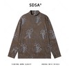 T4881SDSA男士秋冬新款痞帅男装撞色暗纹提花半高领长袖T恤百搭设计师 商品缩略图1