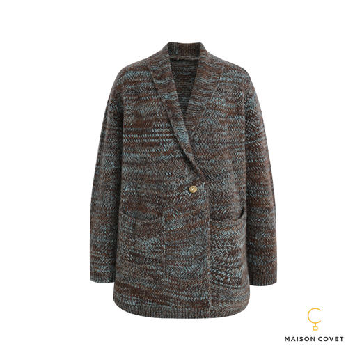 MAISON COVET纯山羊绒翻领外套上衣 商品图7