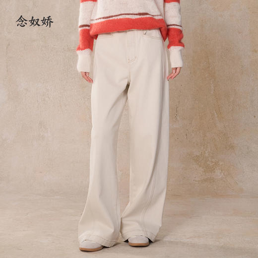 【商场同款】CNT5020 “ 奶油芝士裤 ”  拉绒牛仔裤柔软舒适 保暖好搭 商品图2