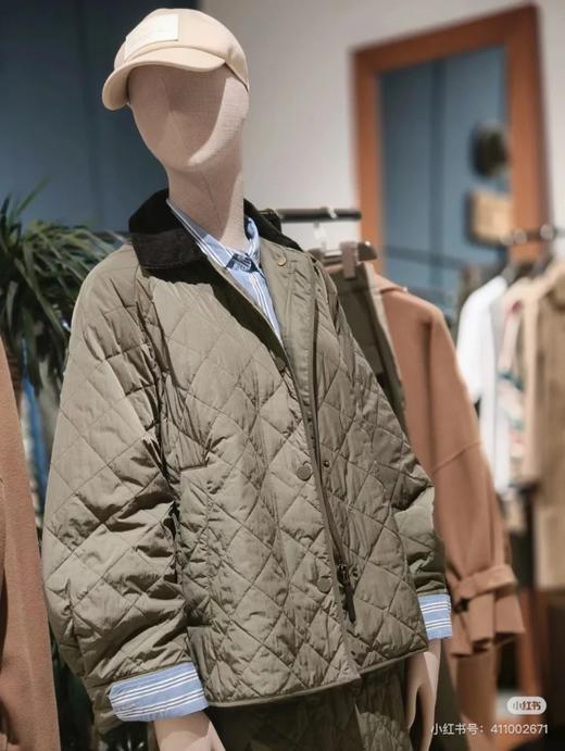 1015-5渠道货 MAX 谷仓风 巴恩风 菱形格衍缝 炒鸡轻盈 短款 廓形 棉服 商品图0