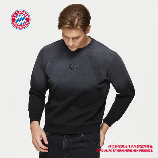 【官方正版】拜仁足球俱乐部丨深色渐变圆领卫衣秋冬款休闲长袖 商品图1