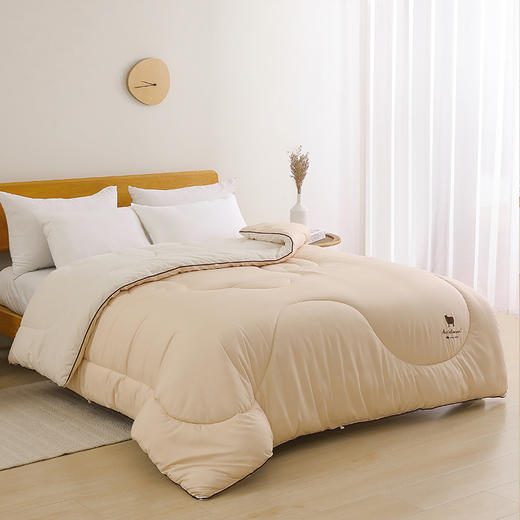 【商超爆款】丝享澳洲进口羊毛复合冬被小眠羊款 琥珀茶 商品图2