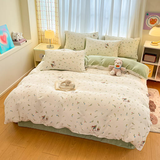 【商超爆款】丝享牛奶绒法式氛围感松弛感套件三件套/四件套 商品图1