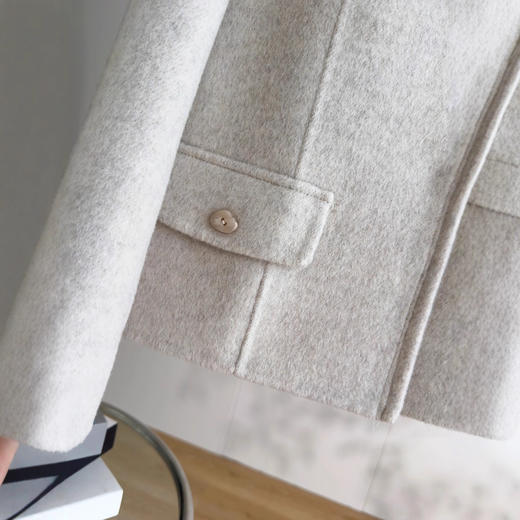 「自」全新升级【铂金会员413/天猫559/差价146】(65157)洛诗琳气质双面呢大衣2025秋冬小个子轻奢圆领毛呢外套女 商品图1