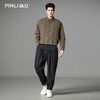 PINLI品立春季新款复古条纹捏褶衬衫潮牌休闲宽松长袖男衬衣B253113024 商品缩略图1