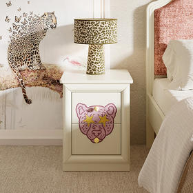 喜梦宝粉红豹床头柜松木实木多层免漆饰面次卧必备