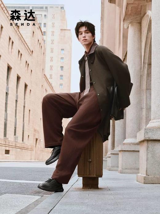 【云粉节】BF楼森达商务健步鞋2025冬季新款厚底牛皮休闲运动鞋1ZR01吊牌价1199活动价599 商品图2