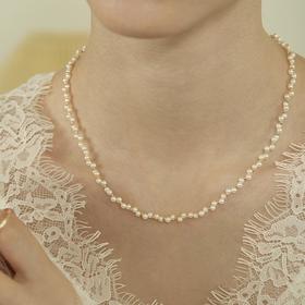 Oflye潮流饰品  法式编织珍珠项链女新款轻奢小众高级感锁骨链颈链秋冬配饰