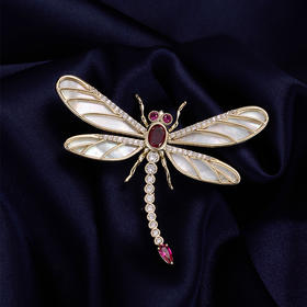 高级感轻奢天然母贝蝴蝶胸针，锆石精致奢华衣饰收腰神器配饰胸花LY-M-405