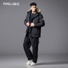 PINLI品立2025冬季新款潮牌户外连帽羽绒服可拆毛领中长款男外套GD253108102 商品缩略图1