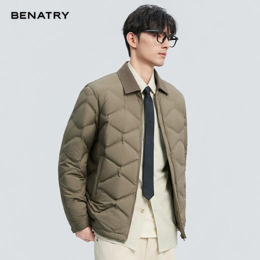 贝纳川冬季新品无胆防绒翻领轻薄羽绒ECF405233 商品图11