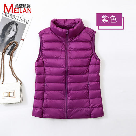 冬季【羽绒马夹女短款】羽绒背心女轻薄羽绒马甲 冬羽绒坎肩女外穿外套  商品图12