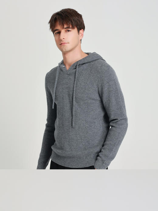 callisto雪茄棕羊毛连帽毛衣 商品图8