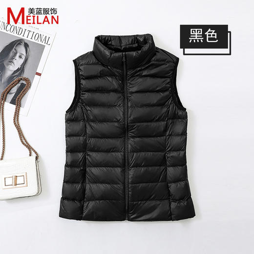 冬季【羽绒马夹女短款】羽绒背心女轻薄羽绒马甲 冬羽绒坎肩女外穿外套  商品图6