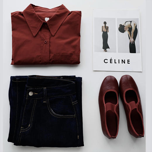 车厘子红港风衬衫｜上身高级耐看，怎么搭都出片【3-5天发货】 商品图3