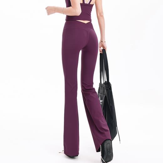 跃牌【禅语梵心】裸感深V臀高弹力运动裤提臀健身瑜伽喇叭裤显瘦高腰蜜桃紧身长裤CK3408 商品图1