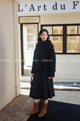 【门店同款】ENJOY冬季“暖冬知性”连帽耳机短款大衣 166296235