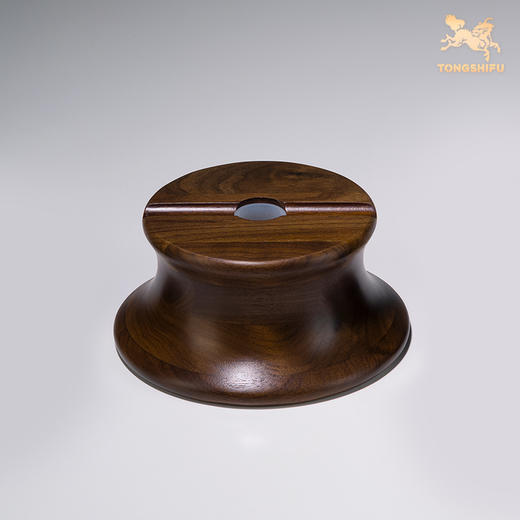 铜师傅《定海神针黑胡桃底座》金箍棒底座 黑胡桃原木 圆形实木底座 商品图0