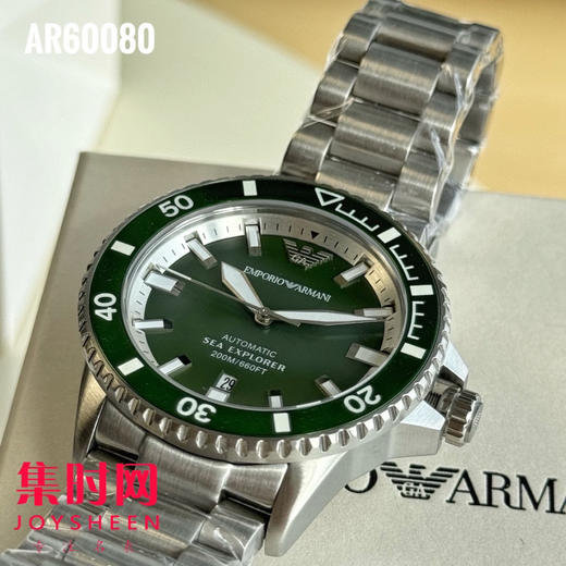 原单阿玛尼AR60080绿水鬼 钢带男士机械腕表 商品图2