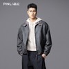 PINLI品立2025秋季新款男宽松落肩高街复古机车风PU皮衣茄克外套GD253104095 商品缩略图3