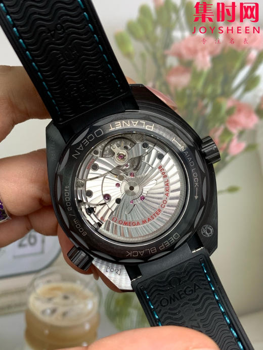 欧米茄 VS海马600米系列 海洋宇宙 海马世界时陶瓷壳 蒂芙尼蓝 男士腕表 表径45.5mm 8938一体机 快跳日历 双色夜光 商品图5