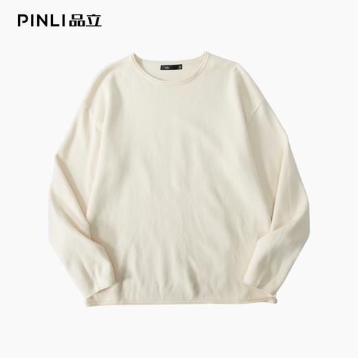 PINLI品立2025秋季新款简约休闲长袖针织衫男士纯色宽松打底毛衣GD253110135 商品图7