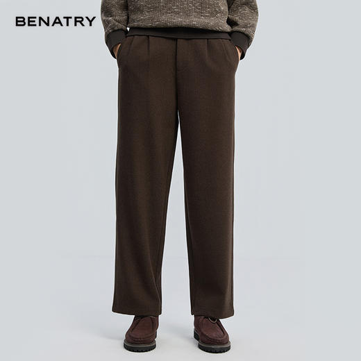 贝纳川冬季新品羊毛直筒牛仔裤ECF332001 商品图4