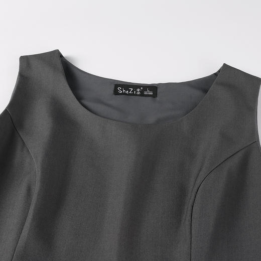 奢姿大码女装2025秋季胖妹妹时尚减龄撞色圆领外套背心裙两件套装9953994332AB 商品图4