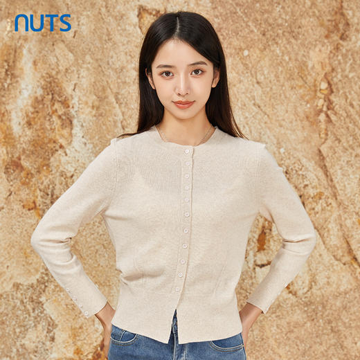 NUTS商场同款纯色简约气质修身百搭套头针织衫内搭女341052190 商品图2