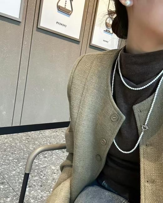 1014-3  设计感 亏清捡漏无退换 3.5-4mm baby珠长项链 120cm多圈珍珠项链 商品图5