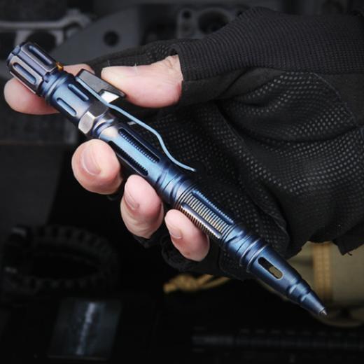 多功能烤蓝战术笔陀螺笔防卫工具拆箱快递高硬度户外多用途笔 商品图2
