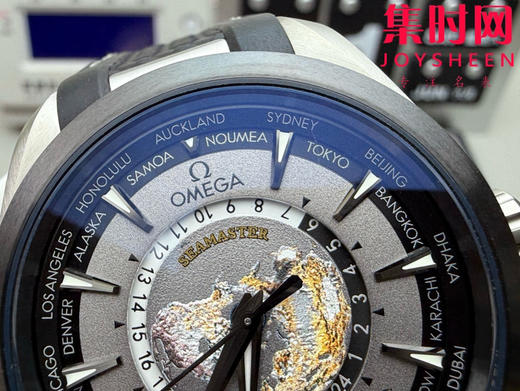 VS欧米茄新款海马世界时系列 VS海马世界时钛壳 钛海马 海马世界时黑色款 男士腕表 表径43mm 商品图3