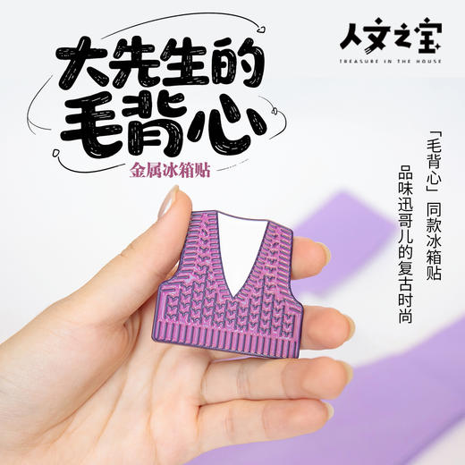 【人文之宝】大先生的毛背心金属冰箱贴 商品图0