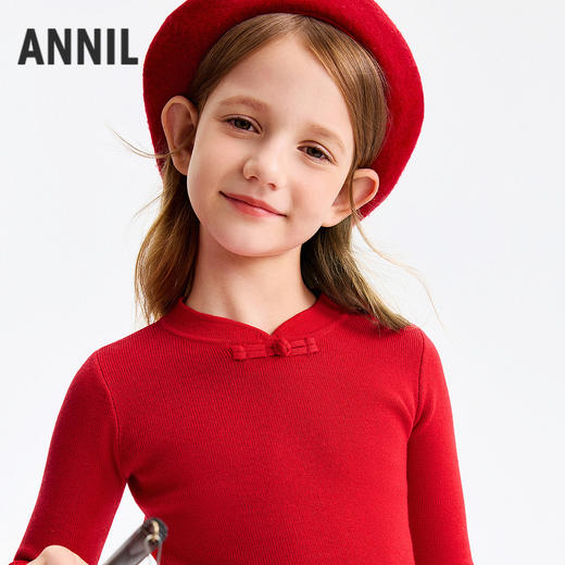 【新年波】女童立领长袖针织衫春季新款安奈儿童装EG614504 商品图2