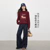 【10/15新品】熙世界巨好看的腊肠狗红色卫衣女秋冬加绒加厚宽松半高领套头上衣 商品缩略图3