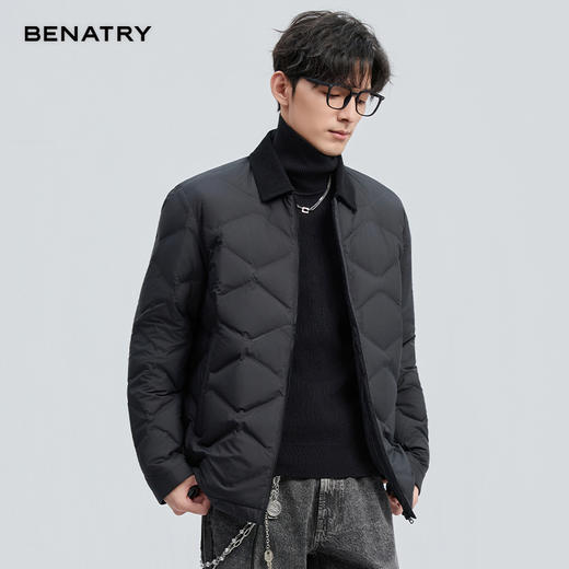 贝纳川冬季新品无胆防绒翻领轻薄羽绒ECF405233 商品图2