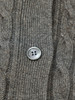 秋冬新款深灰色 V 领针织开衫女复古麻花编织单排扣宽松显瘦毛衣外套 商品缩略图3