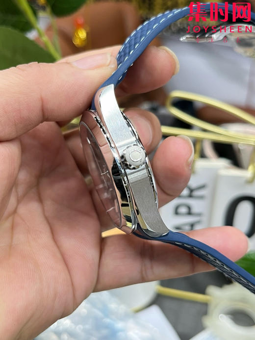 VS欧米茄海马世界时系列 VS海马世界时深海之蓝 蓝海马 海马世界时胶带款 男士腕表 表径43mm 商品图5