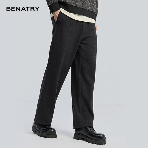 贝纳川冬季新品羊毛直筒牛仔裤ECF332001 商品图2