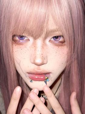 康视达 EggUncle Lens半年抛 镭射泡泡糖 直径14.5mm着色13.9mm