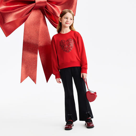 【新年波】女童圆领长袖卫衣春季新款安奈儿童装EG611502 商品图3