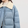 【10/15新品】熙世界巴恩风90%白鸭绒羽绒服女冬小个子新款保暖毛绒翻领短外套 商品缩略图4