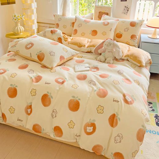 【商超爆款】丝享牛奶绒法式氛围感松弛感套件三件套/四件套 商品图4