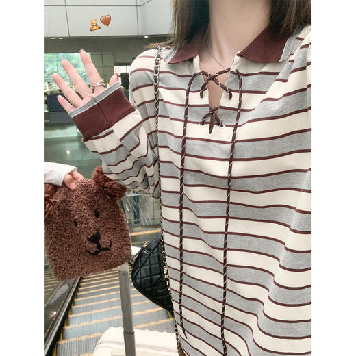 【169元任选2件】现货！polo领条纹长袖 商品图2