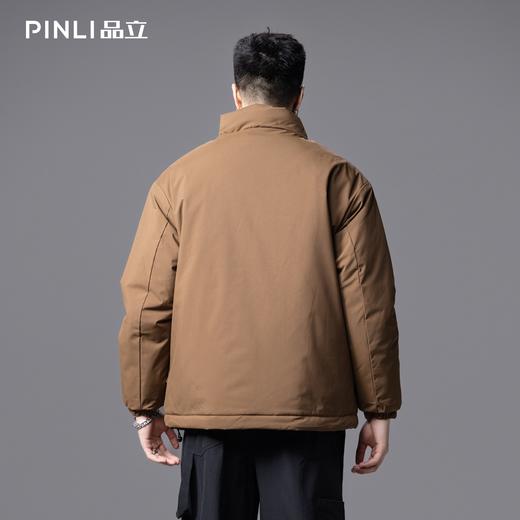 PINLI品立2025秋冬新款宽松立领短款棉衣男纯色潮牌百搭棉服外套GD253105099 商品图4